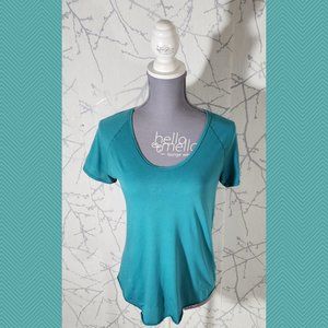 Wilfred Teal Cotton Modal Blend Round Neck Tee